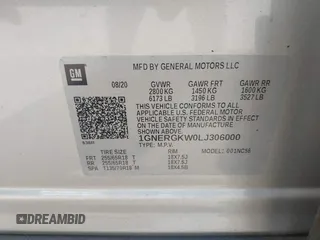 2020 Chevrolet Traverse LT Cloth with VIN 1GNERGKW0LJ306000, listed as a IAAI auction lot 42090962 with 50,559 mi miles. Bid and sale history available at carsss.com. Image 9.