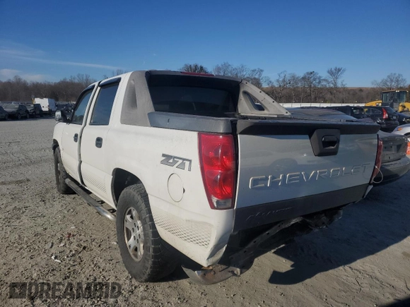 2004 Chevrolet Avalanche Z71 z VIN 3GNEK12T14G106141, wystawiony jako Copart lot #47106305 z przebiegiem 345 746 mil mil oraz Szkody całkowita. Historia ofert i sprzedaży dostępna na DreamBid. Obrazek 2.