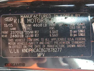 2016 Kia Sportage LX with VIN KNDPBCAC8G7878277, listed as a Copart auction lot 54618695 with 89,501 mi miles and Salvage Title. Bid and sale history available at carsss.com. Image 13.