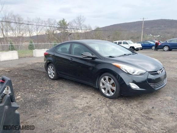 2012 Hyundai Elantra GLS with VIN KMHDH4AE6CU187099, listed as a IAAI auction lot 42037800 with 107,046 mi miles. Bid and sale history available at carsss.com. Image 1.