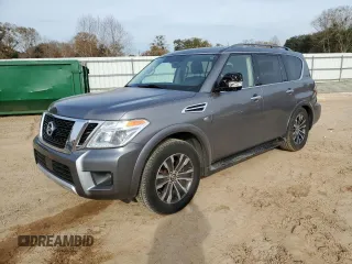2018 Nissan Armada SL with VIN JN8AY2ND0JX001389, listed as a Copart auction lot 41805595 with 135,345 mi miles and Salvage Title. Bid and sale history available at carsss.com. Image 1.