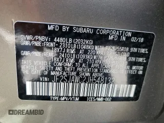 2018 Subaru Forester Touring with VIN JF2SJAWC2JH548132, listed as a Copart auction lot 63588285 with 66,269 mi miles and Salvage title. Bid and sale history available at DreamBid. Image 13.