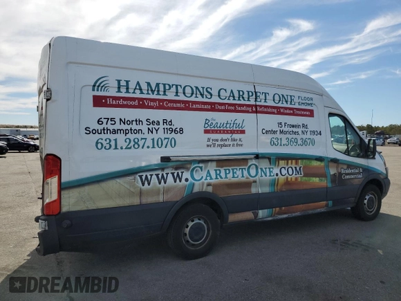 2017 Ford Transit with VIN 1FTBW3XM5HKA18155, listed as a Copart auction lot 55186125 with 140,163 mi miles and Salvage Title. Bid and sale history available at carsss.com. Image 3.