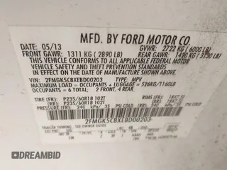 2014 Ford Flex SEL z VIN 2FMGK5C8XEBD00203, wystawiony jako IAAI lot #42304671 z przebiegiem 109 639 mil mil oraz . Historia ofert i sprzedaży dostępna na DreamBid. Obrazek 9.