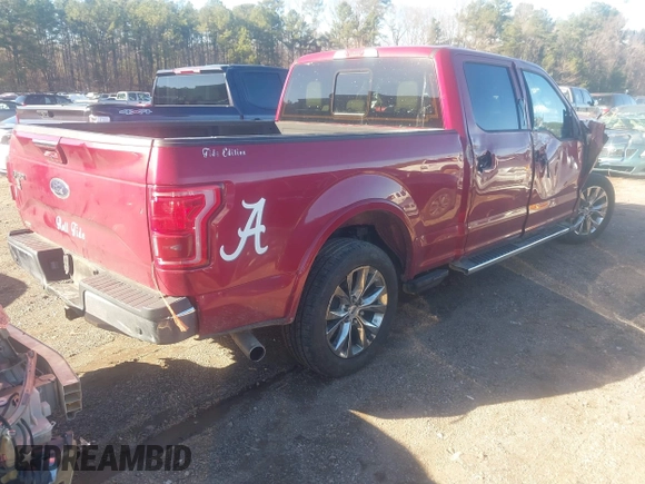 2015 Ford F-150 XL with VIN 1FTEW1CG9FKF11626, listed as a IAAI auction lot 41202217 with 125,677 mi miles. Bid and sale history available at carsss.com. Image 4.