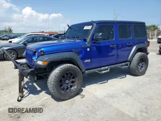 2019 Jeep Wrangler Unlimited Sport S z VIN 1C4HJXDN7KW532960, wystawiony jako Copart lot #50556645 z przebiegiem 103 172 mil mil oraz Szkoda całkowita • Salvage title. Historia ofert i sprzedaży dostępna na DreamBid. Obrazek 1.