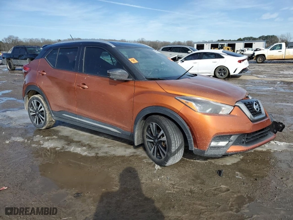 2018 Nissan Kicks SR with VIN 3N1CP5CUXJL538118, listed as a Copart auction lot 46094225 with 82,370 mi miles and Salvage Title. Bid and sale history available at carsss.com. Image 4.