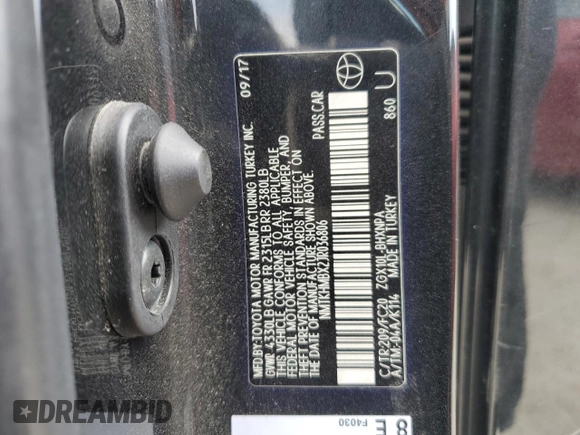 2018 Toyota C-HR XLE z VIN NMTKHMBX2JR036806, wystawiony jako Copart lot #53466255 z przebiegiem 66 915 mil mil oraz Szkoda całkowita • Salvage title. Historia ofert i sprzedaży dostępna na DreamBid. Obrazek 15.