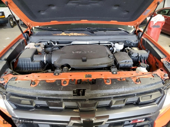 2021 Chevrolet Colorado 4WD Z71 with VIN 1GCGTDEN7M1152777, listed as a Copart auction lot 49625585 with 18,489 mi miles and Salvage Title. Bid and sale history available at carsss.com. Image 11.