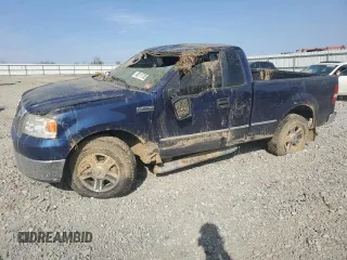 2007 Ford F-150 XL with VIN 1FTRF12287KB11579, listed as a Copart auction lot 48311755 with 143,584 mi miles and Salvage Title. Bid and sale history available at carsss.com. Image 1.