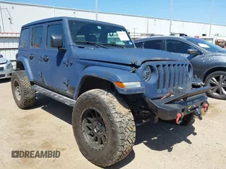 2022 Jeep Wrangler Unlimited Sahara with VIN 1C4HJXEN1NW262546, listed as a IAAI auction lot 41975925 with 17,994 mi miles and . Bid and sale history available at DreamBid. Image 1.