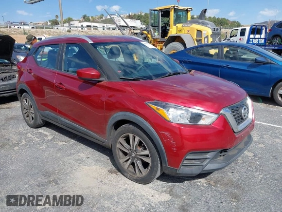 2019 Nissan Kicks S with VIN 3N1CP5CU6KL528557, listed as a IAAI auction lot 41630400 with 72,132 mi miles. Bid and sale history available at carsss.com. Image 1.