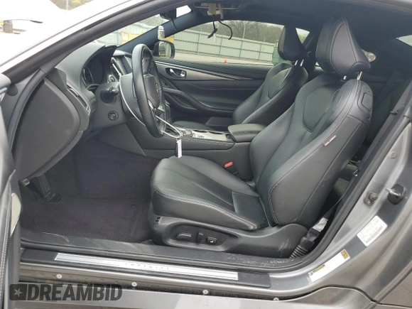 2017 Infiniti Q60 2.0t with VIN JN1CV7EL1HM320865, listed as a Copart auction lot 50822425 with 42,934 mi miles and Salvage Title. Bid and sale history available at DreamBid. Image 7.