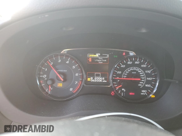 2019 Subaru WRX Premium with VIN JF1VA1C60K9819376, listed as a Copart auction lot 43376535 with 62,006 mi miles and Salvage Title. Bid and sale history available at carsss.com. Image 9.