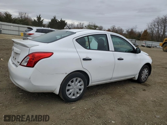 2014 Nissan Versa S with VIN 3N1CN7AP7EL849753, listed as a Copart auction lot 77336083 with 51,478 mi miles and Salvage Title. Bid and sale history available at carsss.com. Image 3.