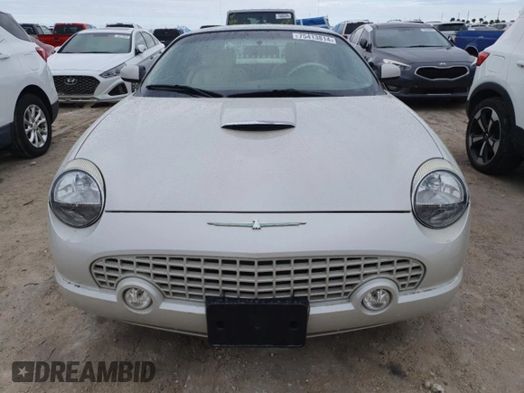 2005 Ford Thunderbird 50th Anniversary with VIN 1FAHP69A95Y108872, listed as a Copart auction lot 75413814 with Not Provided miles and Salvage Title. Bid and sale history available at DreamBid. Image 5.