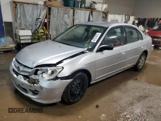 2005 Honda Civic LX with VIN 2HGES16545H503396, listed as a Copart auction lot 47974915 with 152,888 mi miles and Salvage Title. Bid and sale history available at carsss.com. Image 1.