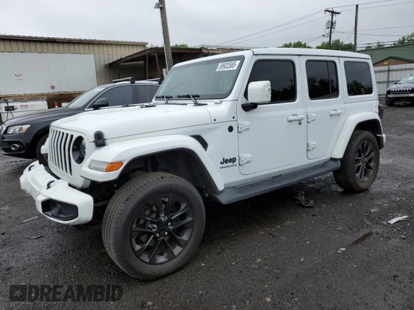 2023 Jeep Wrangler Sahara z VIN 1C4HJXEG9PW544275, wystawiony jako Copart lot #59932585 z przebiegiem 21 382 mil mil oraz Szkoda całkowita • Salvage title. Historia ofert i sprzedaży dostępna na DreamBid. Obrazek 1.