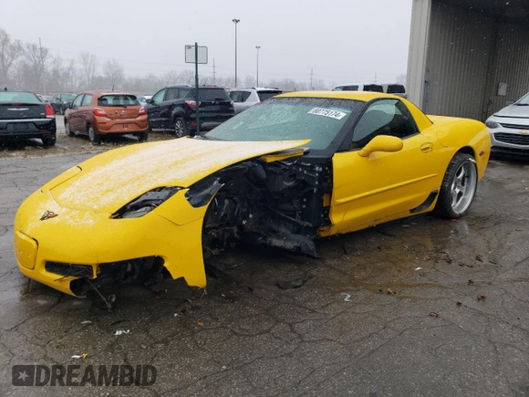 2001 Chevrolet Corvette Z06 with VIN 1G1YY12S415132742, listed as a Copart auction lot 80775174 with 81,533 mi miles and Salvage Title. Bid and sale history available at carsss.com. Image 1.