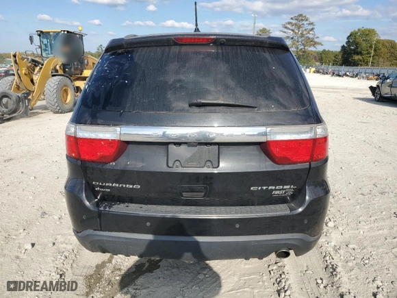 2013 Dodge Durango Citadel with VIN 1C4RDJEG3DC638156, listed as a Copart auction lot 78183584 with 147,581 mi miles and Salvage Title. Bid and sale history available at carsss.com. Image 6.