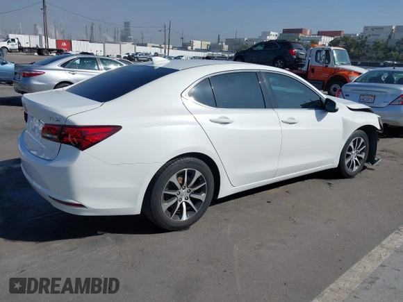 2015 Acura TLX with VIN 19UUB1F39FA024188, listed as a IAAI auction lot 41625709 with 1 mi miles. Bid and sale history available at carsss.com. Image 4.