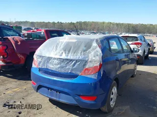 2015 Hyundai Accent GS with VIN KMHCT5AE3FU219124, listed as a IAAI auction lot 41843449 with 152,535 mi miles. Bid and sale history available at carsss.com. Image 4.