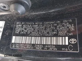 2015 Toyota Prius Four z VIN JTDKN3DU7F1945457, wystawiony jako IAAI lot #42341230 z przebiegiem 403 910 mil mil oraz . Historia ofert i sprzedaży dostępna na DreamBid. Obrazek 9.