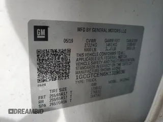 2019 Chevrolet Colorado 4WD LT z VIN 1GCGTCEN6K1319086, wystawiony jako Copart lot #51813825 z przebiegiem Nie podano mil oraz Szkoda całkowita • Salvage title. Historia ofert i sprzedaży dostępna na DreamBid. Obrazek 12.