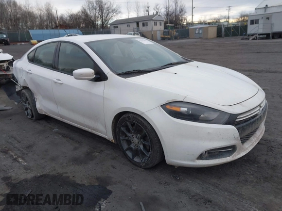 2013 Dodge Dart SXT with VIN 1C3CDFBA5DD106411, listed as a IAAI auction lot 41503268 with 185,047 mi miles. Bid and sale history available at carsss.com. Image 1.