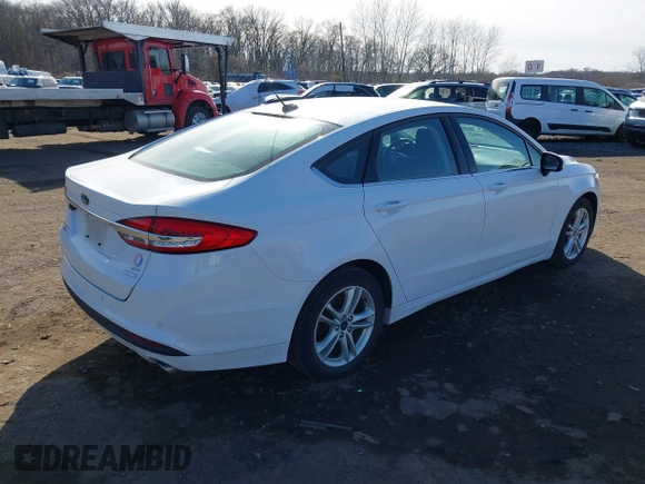 2018 Ford Fusion SE with VIN 3FA6P0HD9JR258618, listed as a IAAI auction lot 41508564 with 54,651 mi miles. Bid and sale history available at carsss.com. Image 4.