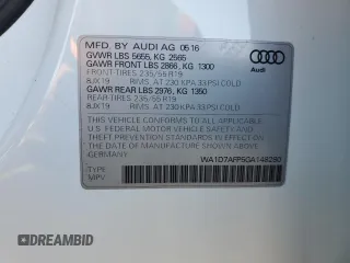 2016 Audi Q5 Premium Plus z VIN WA1D7AFP5GA148280, wystawiony jako Copart lot #73376994 z przebiegiem 91 478 mil mil oraz Szkoda całkowita • Salvage title. Historia ofert i sprzedaży dostępna na DreamBid. Obrazek 13.