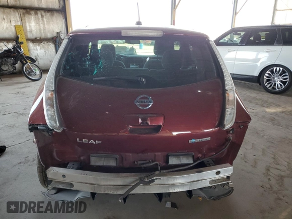 2016 Nissan LEAF S with VIN 1N4BZ0CP1GC311538, listed as a Copart auction lot 52048165 with 75,060 mi miles and Salvage Title. Bid and sale history available at carsss.com. Image 6.