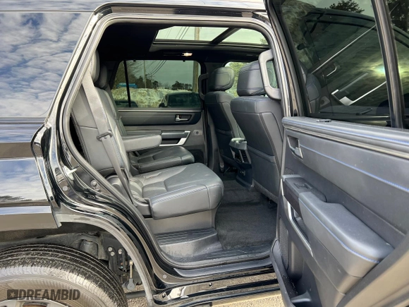 2023 Toyota Sequoia SR5 with VIN 7SVAAABA8PX001787, listed as a Copart auction lot 46808275 with 57,698 mi miles and Clean Title. Bid and sale history available at carsss.com. Image 6.