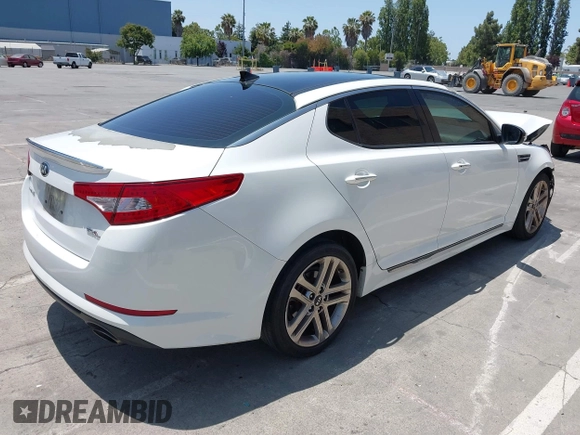 2013 Kia Optima SX with VIN 5XXGR4A6XDG106409, listed as a IAAI auction lot 42525630 with 213,722 mi miles and . Bid and sale history available at DreamBid. Image 4.