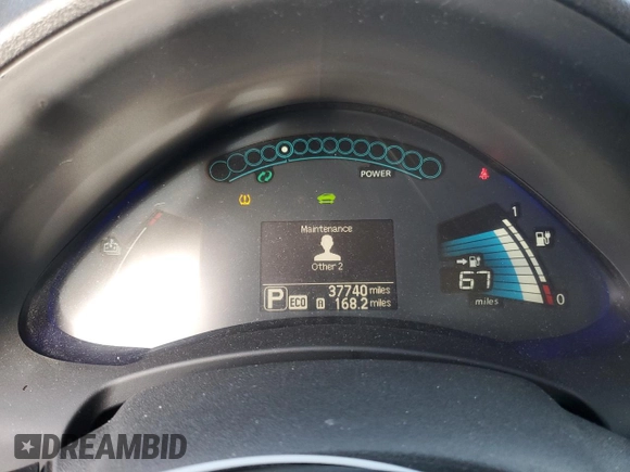 2017 Nissan LEAF S with VIN 1N4BZ0CP8HC302594, listed as a Copart auction lot 86943114 with 37,740 mi miles and Salvage Title. Bid and sale history available at carsss.com. Image 9.