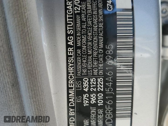2004 Mercedes-Benz C 240 с VIN WDBRF61J54A616985, выставлен на аукционе Copart как лот 51959845 с пробегом 128 364 миль миль и Списание • Salvage title. История ставок и продаж доступна на DreamBid. Изображение 12.