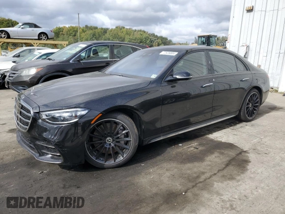 2023 Mercedes-Benz S-Class S 500 with VIN W1K6G6DB1PA170396, listed as a Copart auction lot 72526804 with 23,891 mi miles and Salvage Title. Bid and sale history available at carsss.com. Image 1.