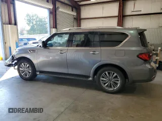 2021 Infiniti QX80 LUXE with VIN JN8AZ2AF2M9719037, listed as a Copart auction lot 72132004 with 105,755 mi miles and Salvage Title. Bid and sale history available at carsss.com. Image 2.
