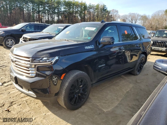 2021 Chevrolet Tahoe High Country with VIN 1GNSKTKL4MR189370, listed as a Copart auction lot 79392694 with 52,247 mi miles and Salvage Title. Bid and sale history available at carsss.com. Image 1.