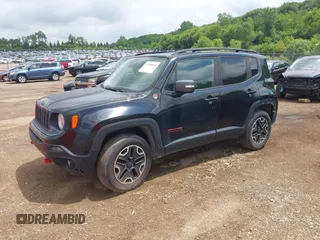 2016 Jeep Renegade Trailhawk with VIN ZACCJBCT7GPE27420, listed as a IAAI auction lot 42588078 with 129,458 mi miles and . Bid and sale history available at DreamBid. Image 2.