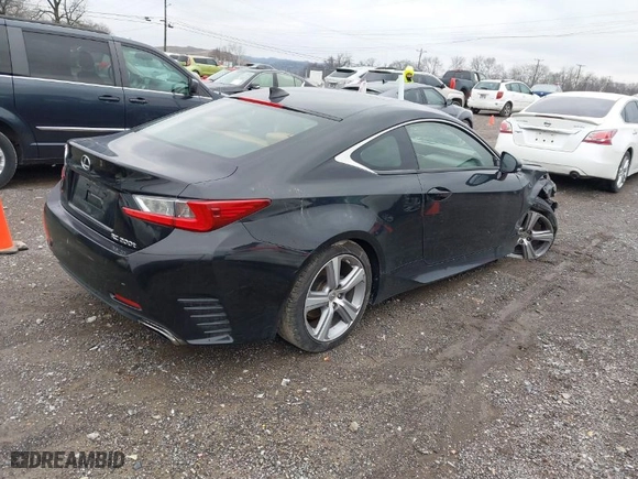 2016 Lexus RC 200t with VIN JTHHA5BC9G5001485, listed as a IAAI auction lot 41578795 with 123,056 mi miles. Bid and sale history available at carsss.com. Image 4.