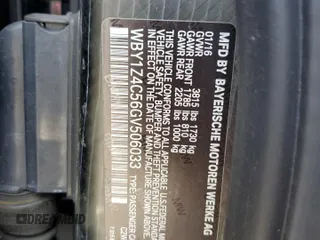 2016 BMW i3 with VIN WBY1Z4C56GV506033, listed as a Copart auction lot 45813425 with 0 mi miles and Non Repairable. Bid and sale history available at carsss.com. Image 12.