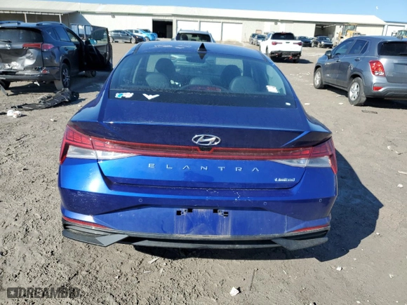 2023 Hyundai Elantra Limited with VIN KMHLP4AG3PU618486, listed as a Copart auction lot 88602275 with 16,679 mi miles and Salvage Title. Bid and sale history available at carsss.com. Image 6.