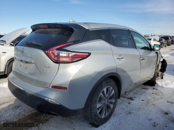 2017 Nissan Murano SL with VIN 5N1AZ2MH7HN120085, listed as a Copart auction lot 45474505 with 140,218 mi miles and Salvage Title. Bid and sale history available at carsss.com. Image 3.