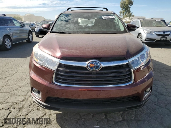 2015 Toyota Highlander Hybrid Limited with VIN 5TDDCRFH6FS012637, listed as a Copart auction lot 78057174 with 120,579 mi miles and Salvage Title. Bid and sale history available at carsss.com. Image 5.