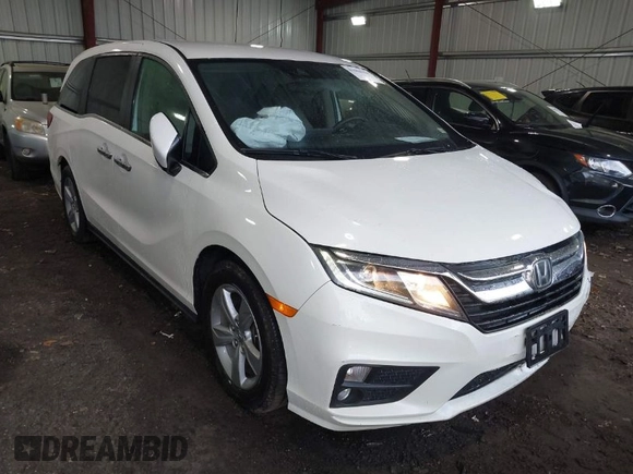 2019 Honda Odyssey EX with VIN 5FNRL6H57KB087739, listed as a IAAI auction lot 41908188 with 84,477 mi miles. Bid and sale history available at carsss.com. Image 1.