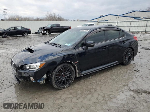 2016 Subaru WRX STI with VIN JF1VA2M61G9834190, listed as a Copart auction lot 46001215 with 140,473 mi miles and Salvage title. Bid and sale history available at DreamBid. Image 1.