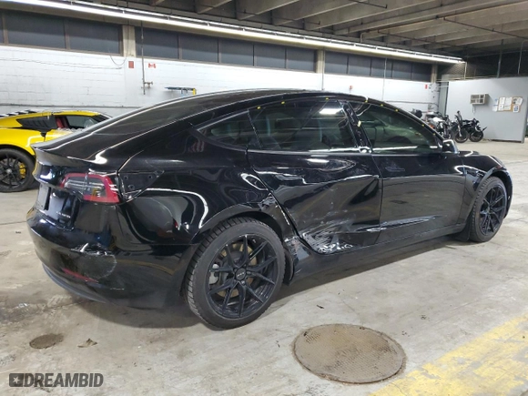2022 Tesla Model 3 Long Range with VIN 5YJ3E1EB7NF353407, listed as a Copart auction lot 47205335 with 48,979 mi miles and Salvage Title. Bid and sale history available at carsss.com. Image 3.