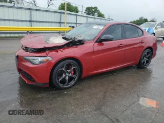 2019 Alfa Romeo Giulia Ti with VIN ZARFANBN3K7606373, listed as a Copart auction lot 61106055 with Not provided miles and Salvage title. Bid and sale history available at DreamBid. Image 1.