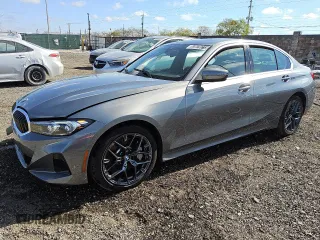 2025 BMW 3 Series 330i with VIN 3MW69CW0XS8F00021, listed as a Copart auction lot 53070715 with 4,776 mi miles and Clean Title. Bid and sale history available at carsss.com. Image 1.